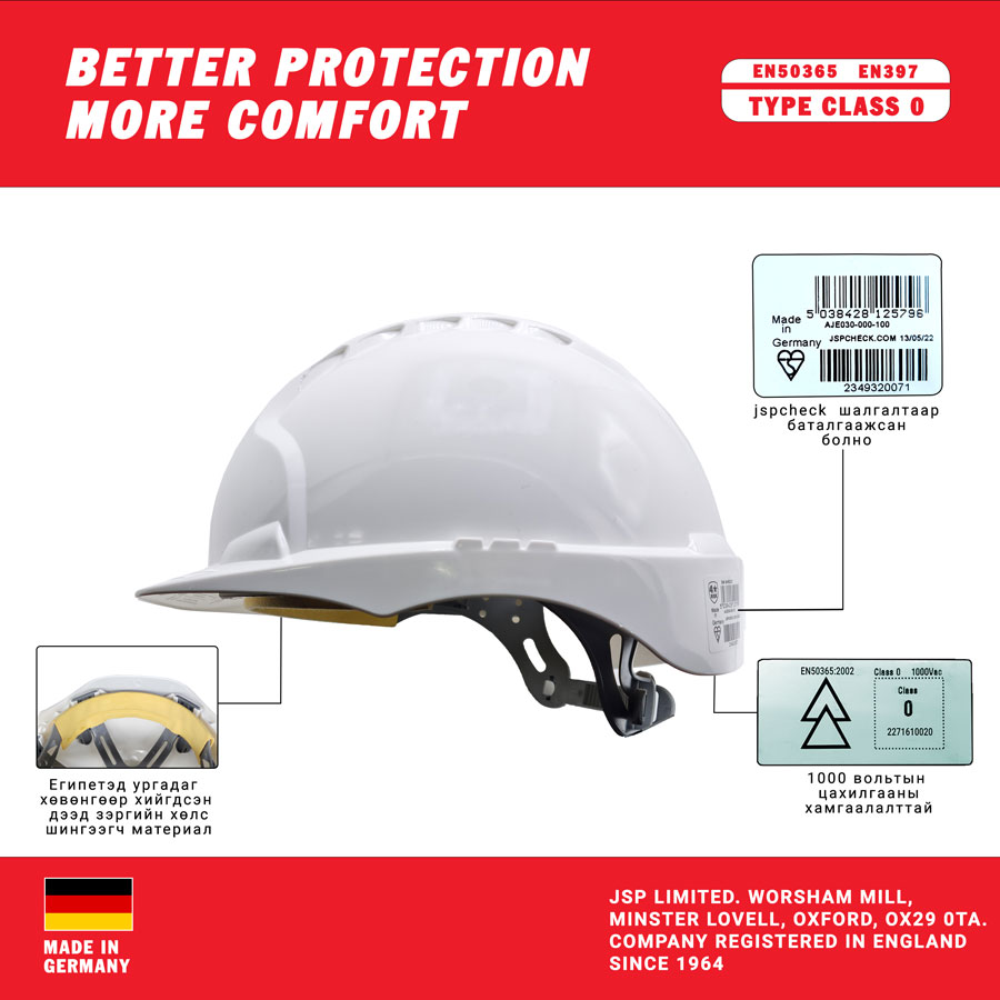 JSP EVO-3 White Helmet, Английн Жэй Эс Пи брендийн цагаан каск, vkask ...